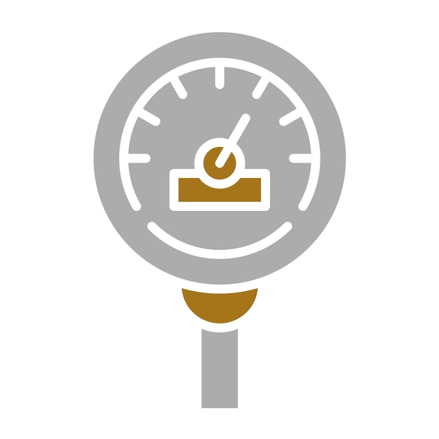 Estilo del icono del medidor de diseño vectorial