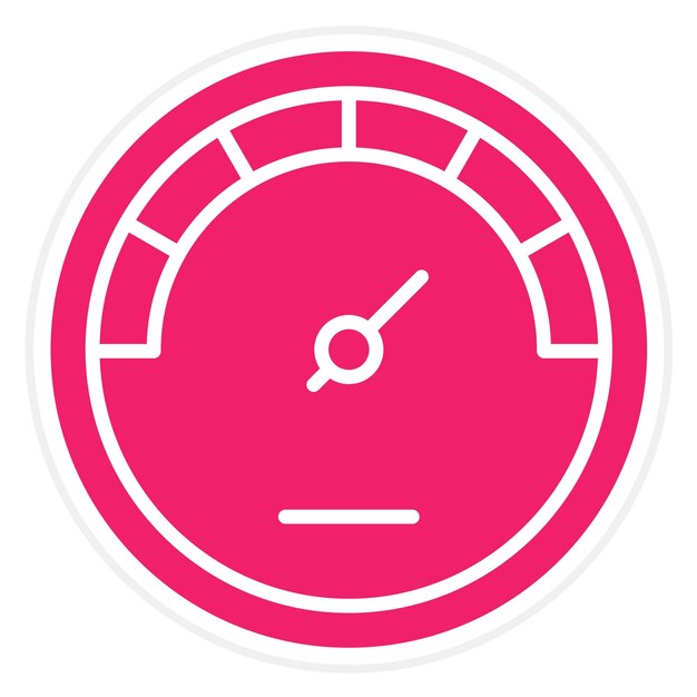 Estilo del icono del medidor de diseño vectorial