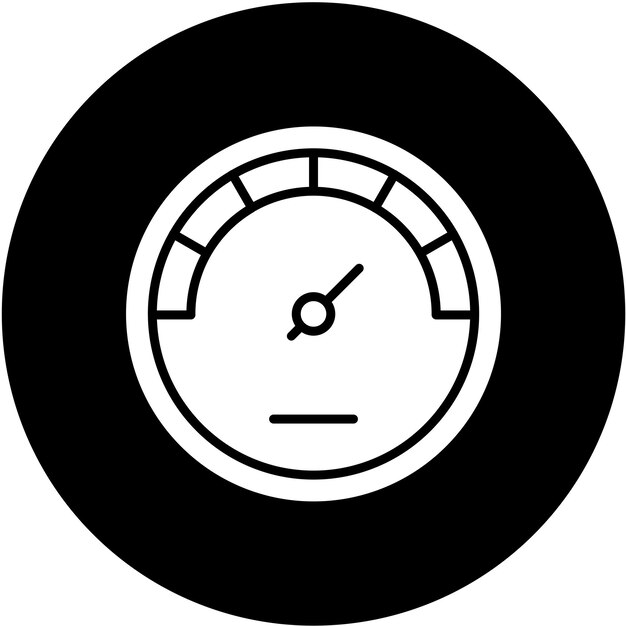 Estilo del icono del medidor de diseño vectorial