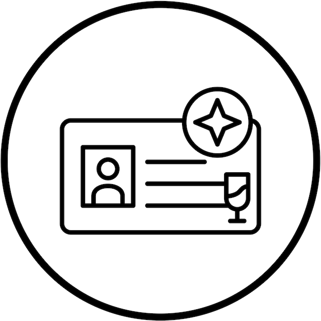 Estilo del icono de membresía del diseño vectorial