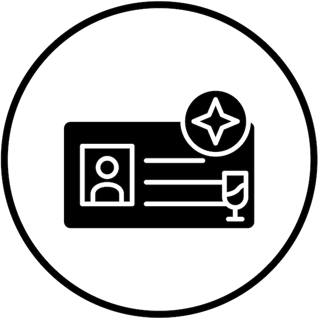 Estilo del icono de membresía del diseño vectorial