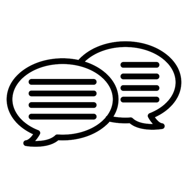 Estilo del icono del mensaje de diseño vectorial