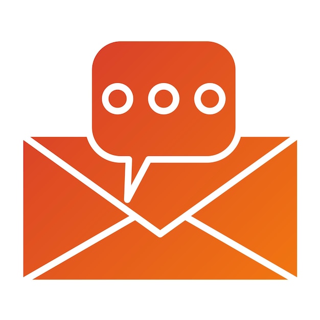 Estilo del icono del mensaje de diseño vectorial