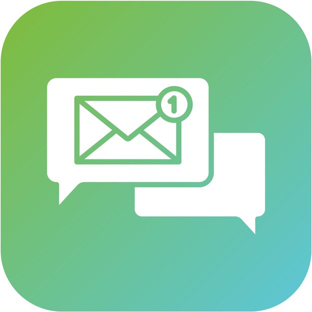 Estilo del icono del mensaje de diseño vectorial