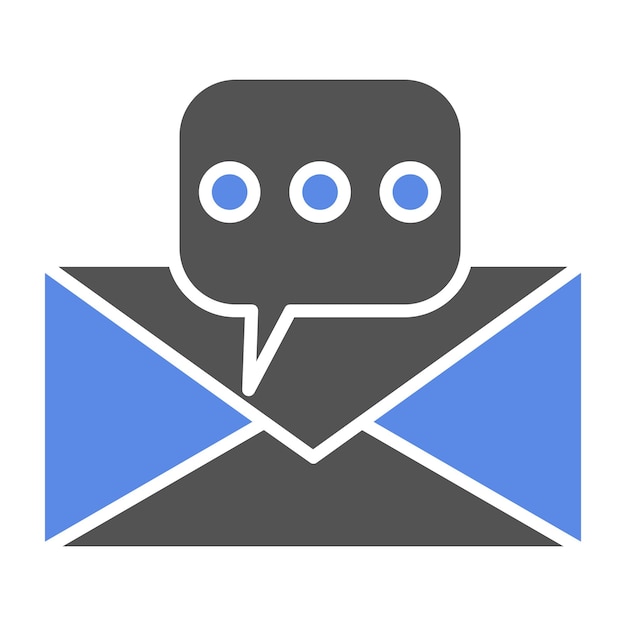 Estilo del icono del mensaje de diseño vectorial
