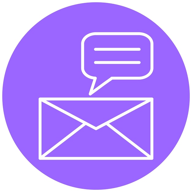 Estilo del icono del mensaje de diseño vectorial