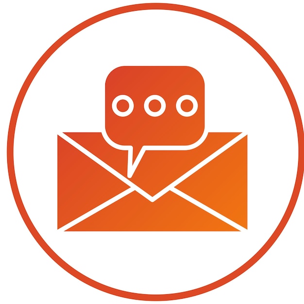 Estilo del icono del mensaje de diseño vectorial