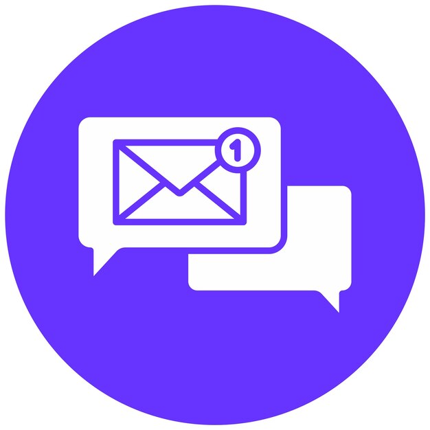 Estilo del icono del mensaje de diseño vectorial