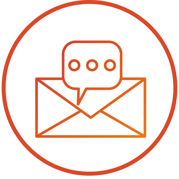 Estilo del icono del mensaje de diseño vectorial