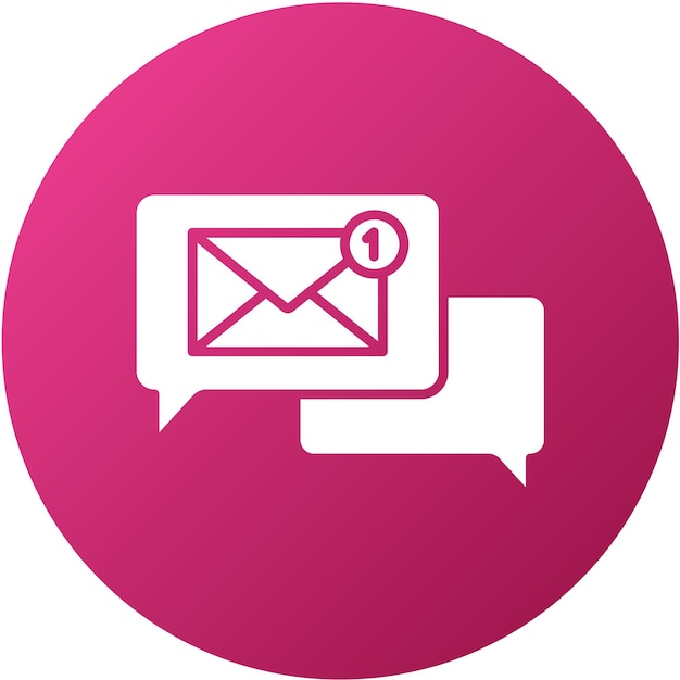 Estilo del icono del mensaje de diseño vectorial