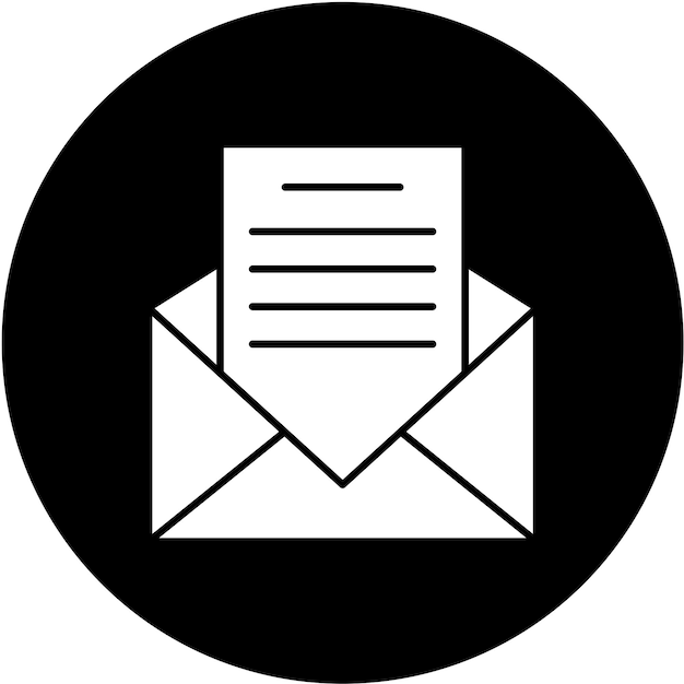 Estilo del icono del mensaje de diseño vectorial