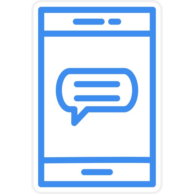 Estilo de icono de mensajería móvil de diseño vectorial