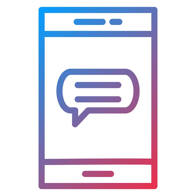 Estilo de icono de mensajería móvil de diseño vectorial