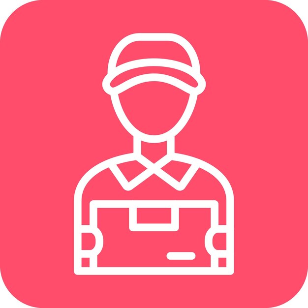 Estilo del icono del mensajero de diseño vectorial