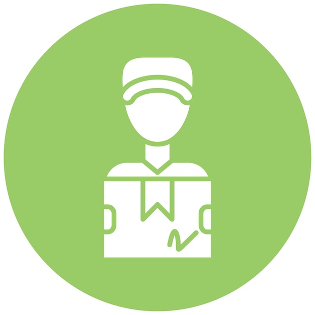 Estilo del icono del mensajero de diseño vectorial