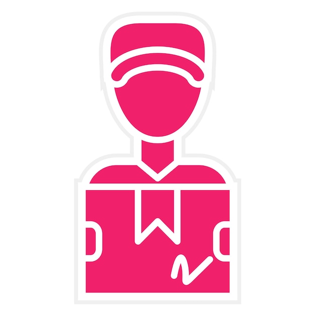 Estilo del icono del mensajero de diseño vectorial