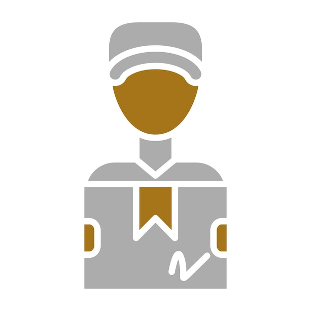 Estilo del icono del mensajero de diseño vectorial