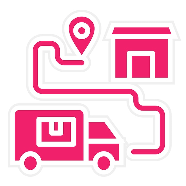 Estilo del icono del mensajero de diseño vectorial