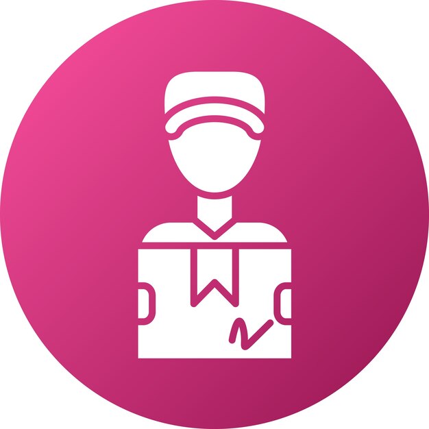 Estilo del icono del mensajero de diseño vectorial