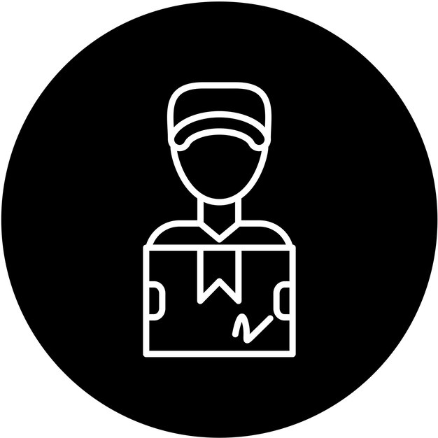 Estilo del icono del mensajero de diseño vectorial
