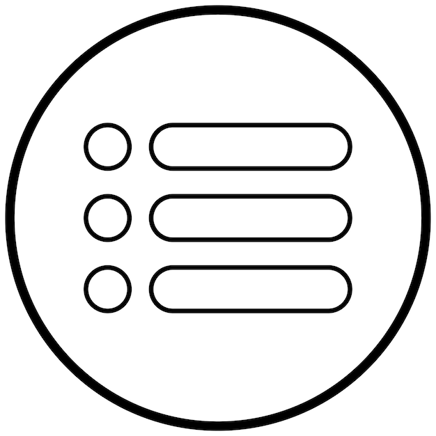 Estilo del icono del menú de diseño vectorial