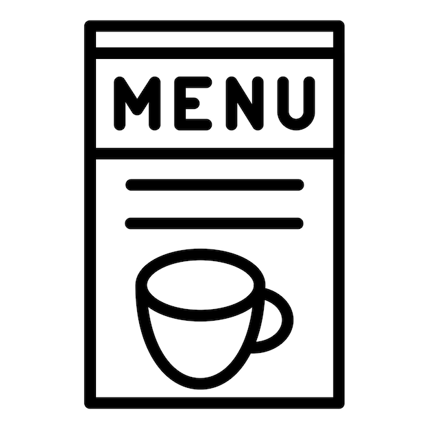 Estilo del icono del menú de diseño vectorial
