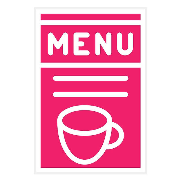Estilo del icono del menú de diseño vectorial