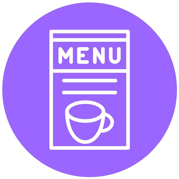 Estilo del icono del menú de diseño vectorial