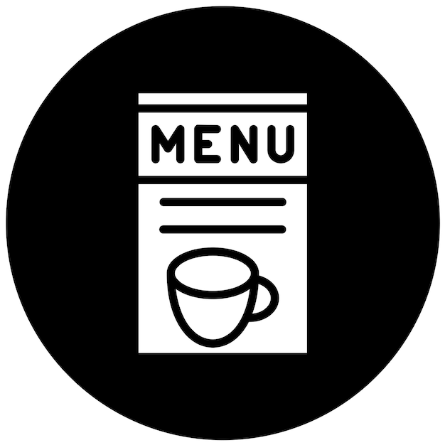 Estilo del icono del menú de diseño vectorial