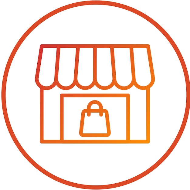 Estilo de icono del mercado de diseño vectorial