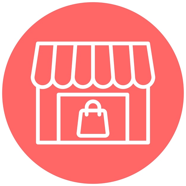 Estilo de icono del mercado de diseño vectorial