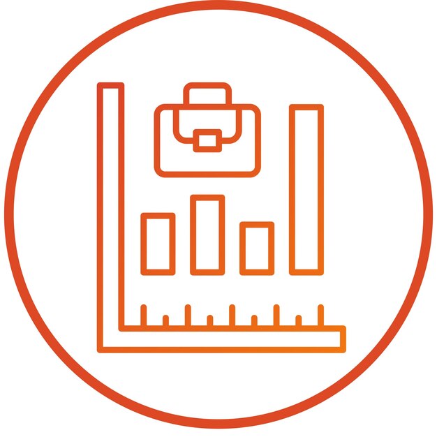 Estilo de icono del mercado de trabajos de diseño vectorial