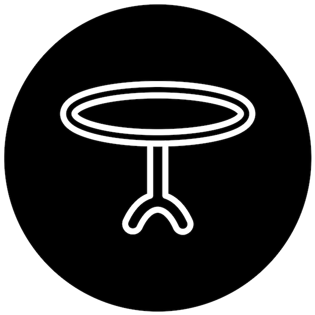 Estilo de icono de la mesa de Bistro de diseño vectorial