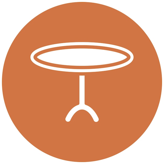 Estilo de icono de la mesa de Bistro de diseño vectorial