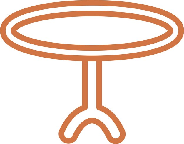 Estilo de icono de la mesa de Bistro de diseño vectorial