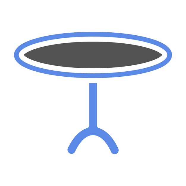 Estilo de icono de la mesa de Bistro de diseño vectorial