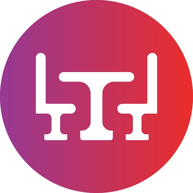 Estilo del icono de la mesa de comedor de diseño vectorial