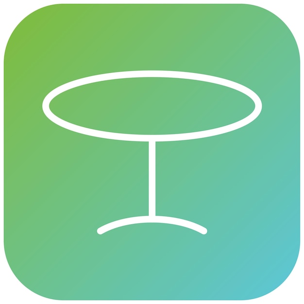 Estilo del icono de la mesa de comedor de vidrio de diseño vectorial