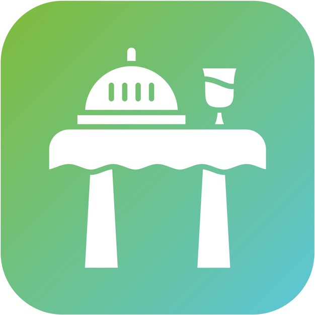 Estilo del icono de la mesa de comidas