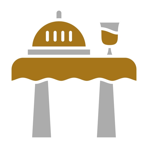 Estilo del icono de la mesa de comidas