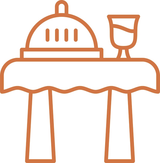 Estilo del icono de la mesa de comidas