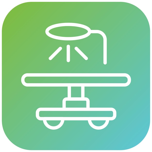 Estilo del icono de la mesa de operaciones de diseño vectorial