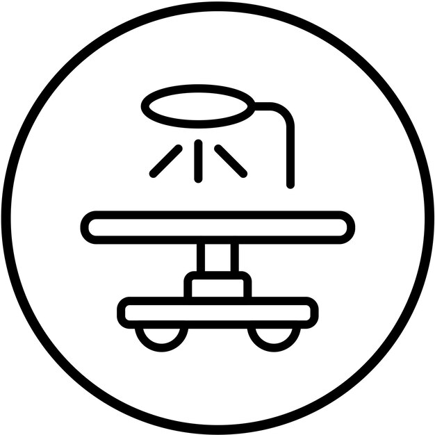 Estilo del icono de la mesa de operaciones de diseño vectorial