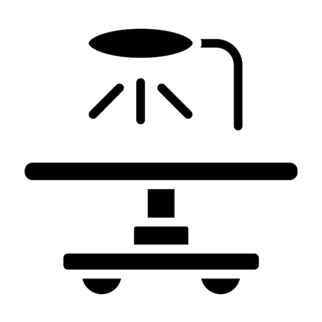 Estilo del icono de la mesa de operaciones de diseño vectorial
