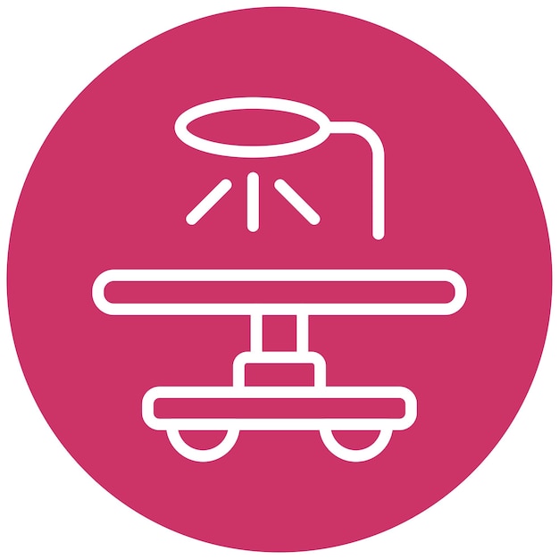 Estilo del icono de la mesa de operaciones de diseño vectorial