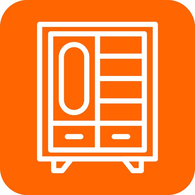 Estilo del icono de la mesa de tocador de diseño vectorial