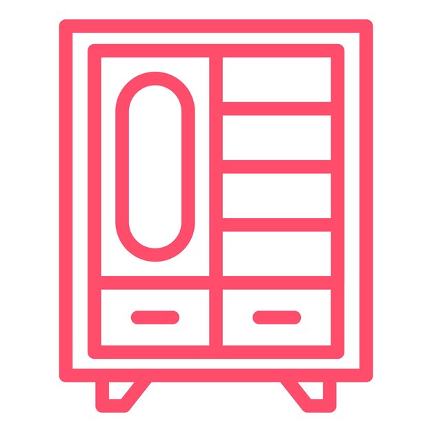 Estilo del icono de la mesa de tocador de diseño vectorial