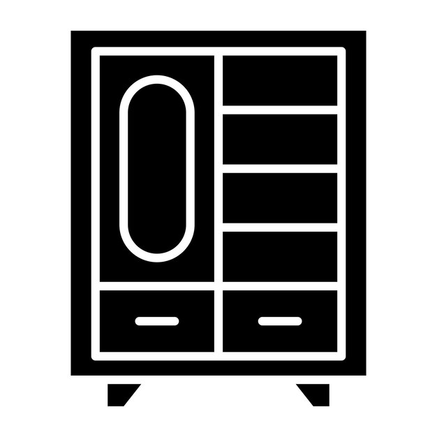 Estilo del icono de la mesa de tocador de diseño vectorial