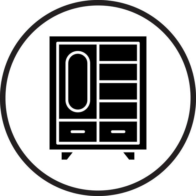 Estilo del icono de la mesa de tocador de diseño vectorial