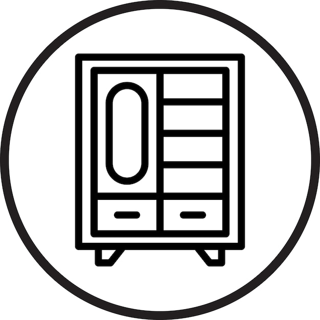 Estilo del icono de la mesa de tocador de diseño vectorial